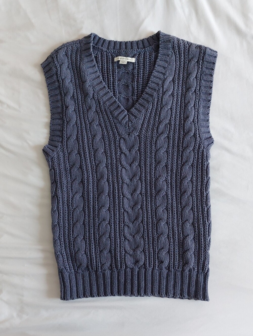 American Eagle Navy Cableknit Vest